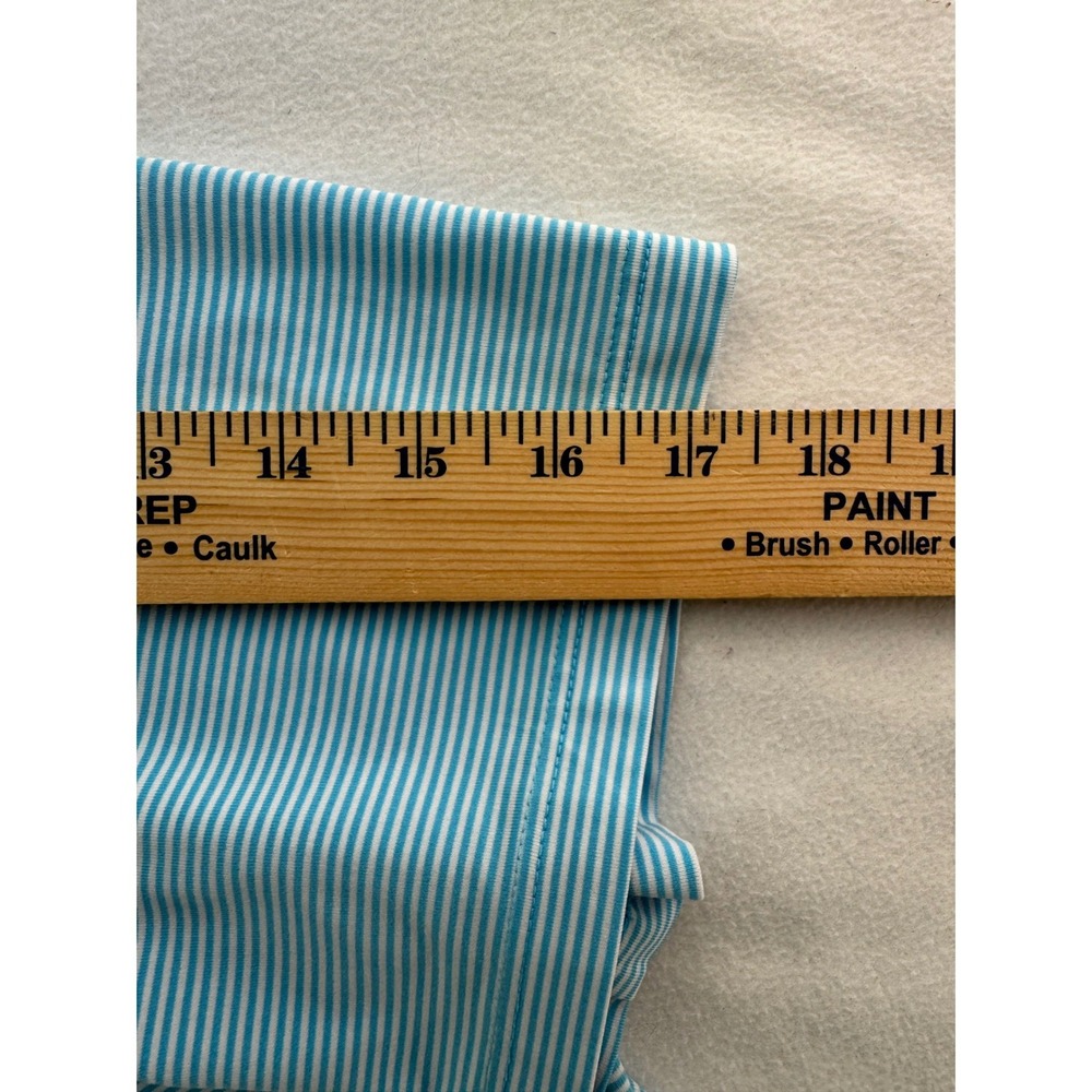 GREYSON Mens Golf Polo Shirt Blue White Stripe Short Sleeve Size XL Stretch Wick - Picture 11 of 16